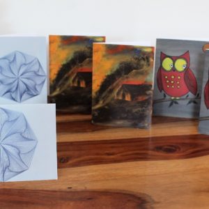 Trio of designs, pack of 6 cards